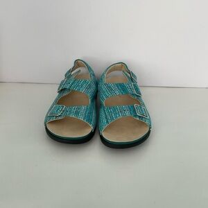 NW/OT SAS Stylish Teal Multi-Strap Sandals for Women